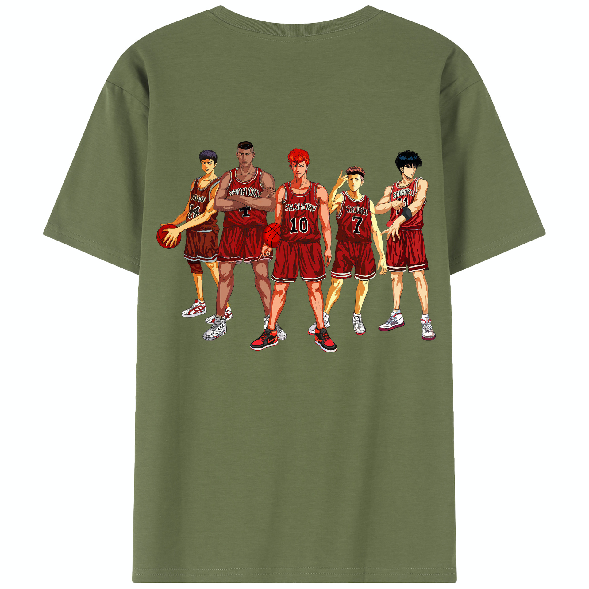 SLAM DUNK／スラムダンク 綿100％半袖Tシャツ（背面プリント）